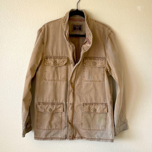 Converse All Stars Other - Converse All Star Tan Military Jacket Men’s M Streetwear Full Zip Canvas Coat